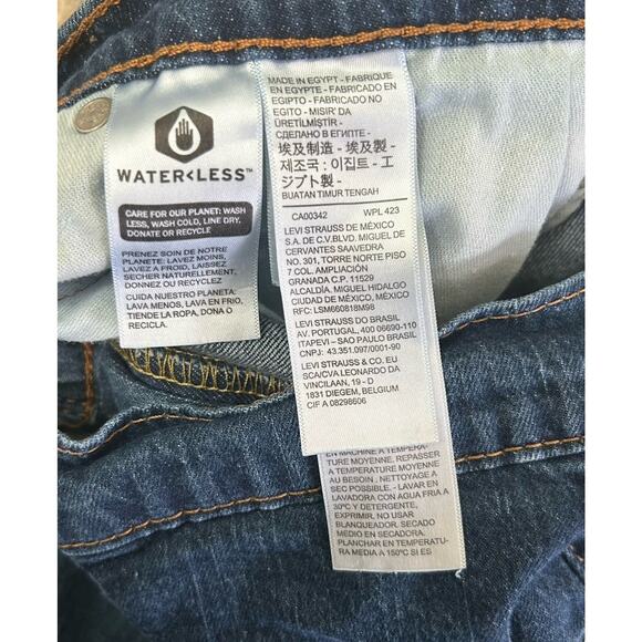 Levi Strauss 505 Men’s Denim Blue Jeans 34x32 Straight Leg - Picture 3 of 9